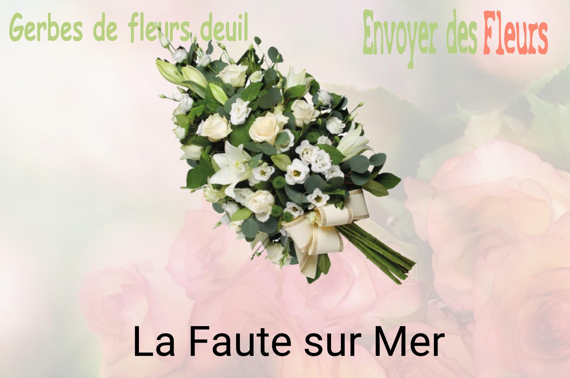 Gerbe de fleurs de deuil livrée à La Faute-sur-Mer